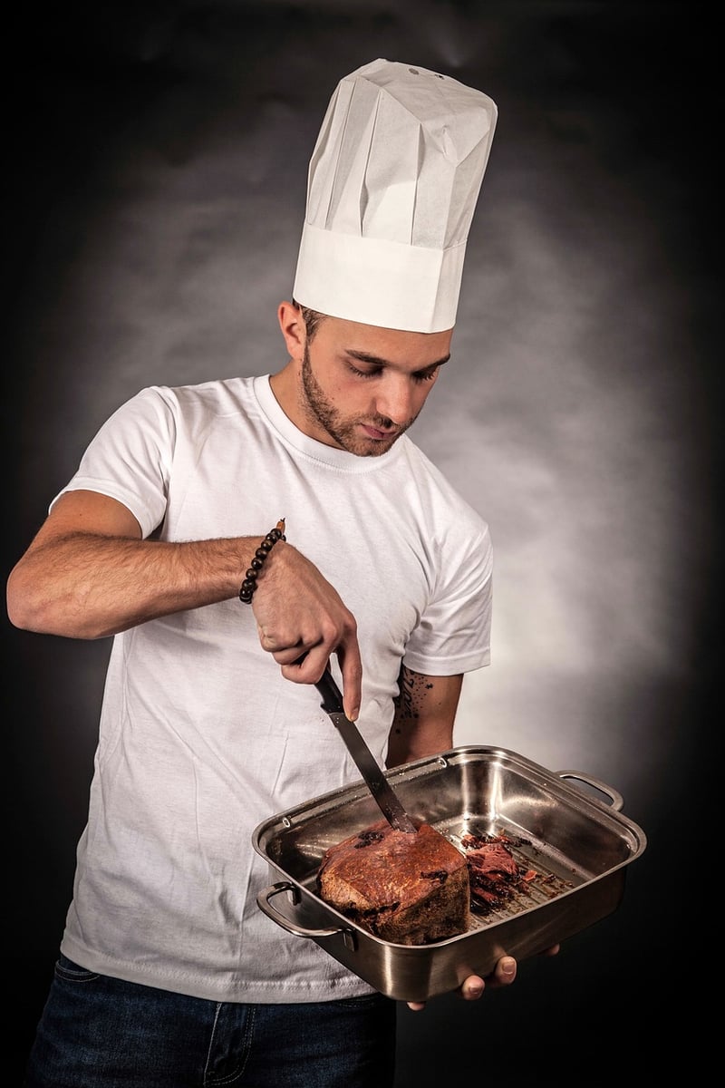Chef preparing a dish